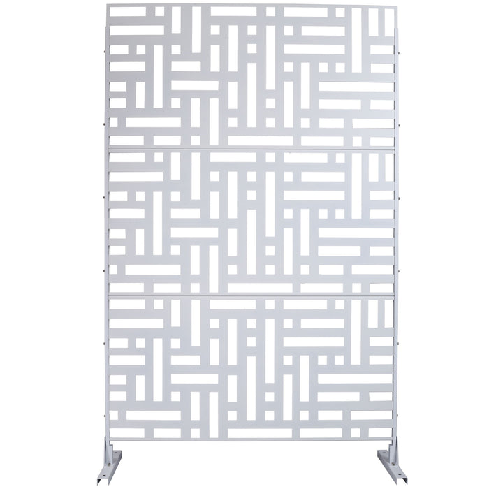 Decorative Freestanding Metal Privacy Screen For Indoor & Outdoor Use