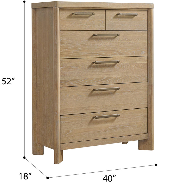 6 Drawer Chest - Tan