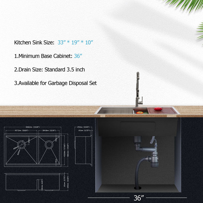 Modern Double Bowl Undermount Kitchen Sink