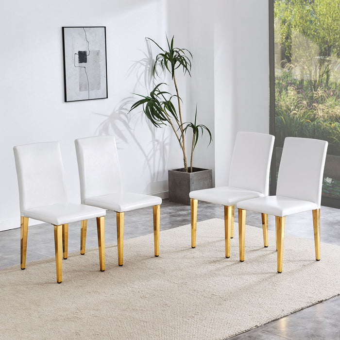 Elegant Upholstered Chairs With Metal Legs