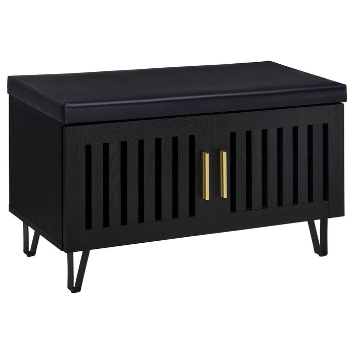 Clackamas - 2 Door Storage Bench With Padded Seat