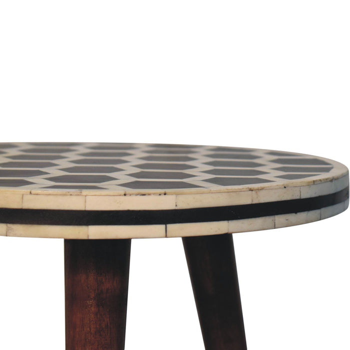 Inlay - Bone Tripod Stool - Honey Caramel