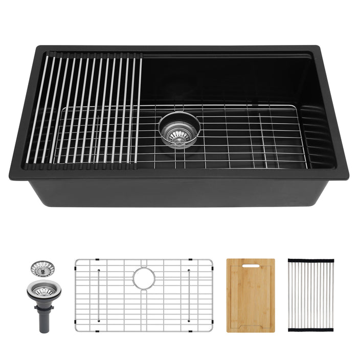 Quartz Kitchen Sink, Composite Workstation, Undermount