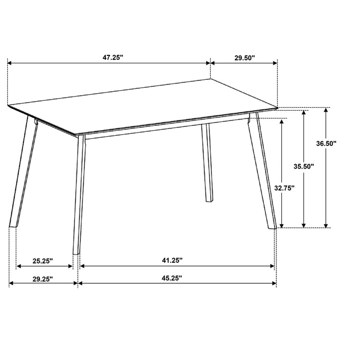 Aston - 5 Piece Counter Height Dining Set With Bent Backs And Upholstered Seats - Walnut