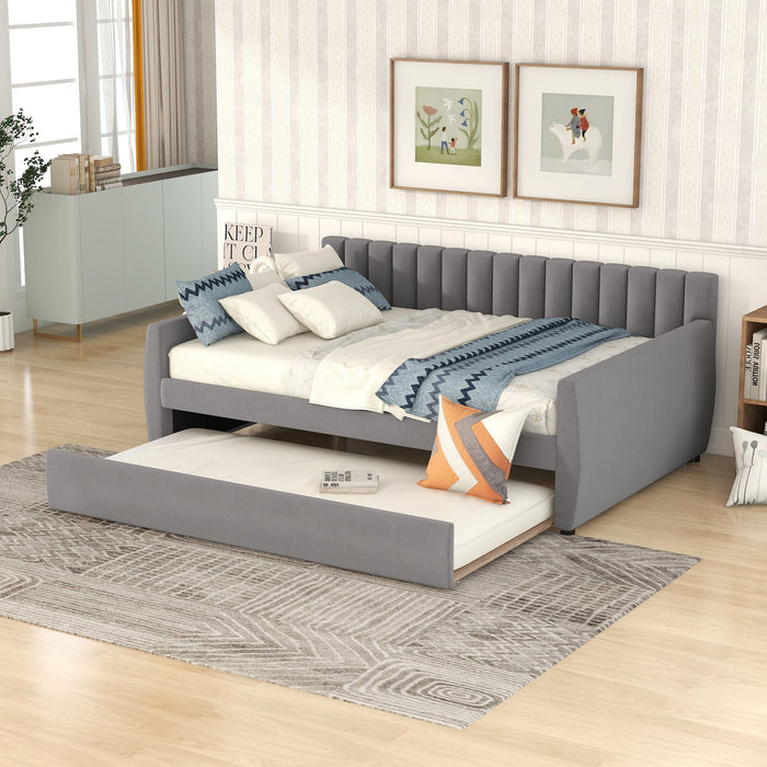 Upholstered Daybed With Slat Support