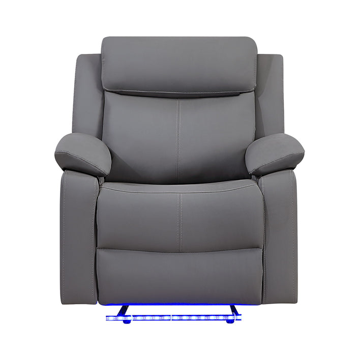 Blanche - Glider Recliner With LED, Pillow Top Arms