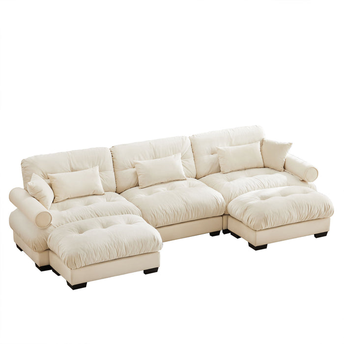 Super Comfort Oversized Modular Sectional Sofa With Movable Ottoman
