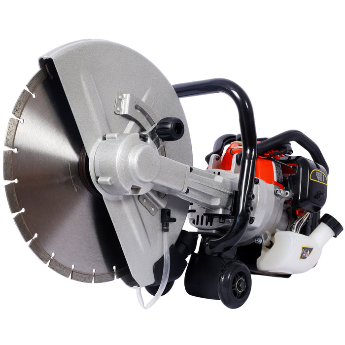 Industrial 52Cc 2 Stroke Gas Powered Concrete Cut Off Saw With Blade Steel - Red
