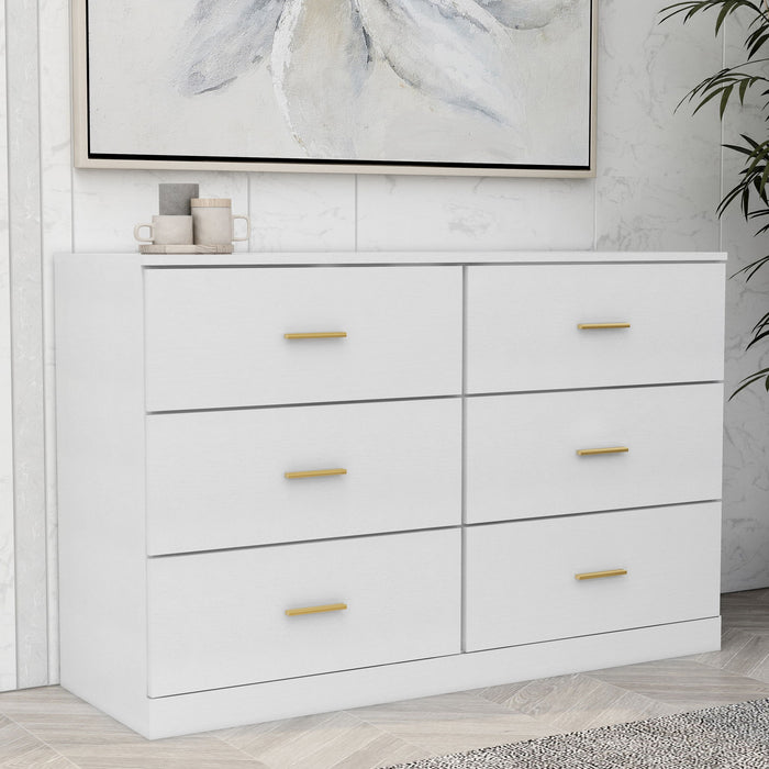 Modern Drawer Dresser For Bedroom, Ample Storage Wide Chest Of Drawers