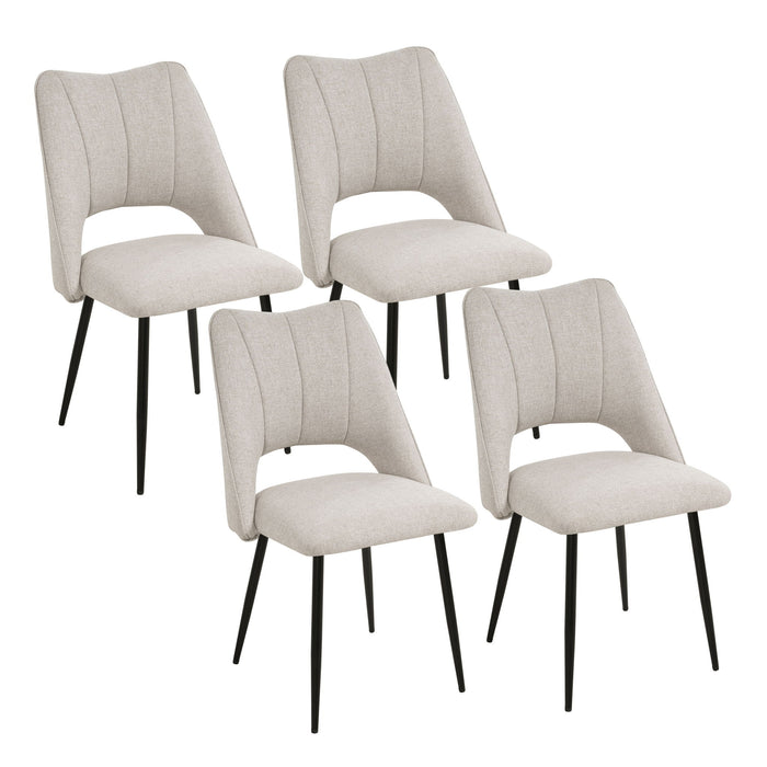Chair With High Resilience Filling, Adjustable Feet For Kitchens (Set of 4)