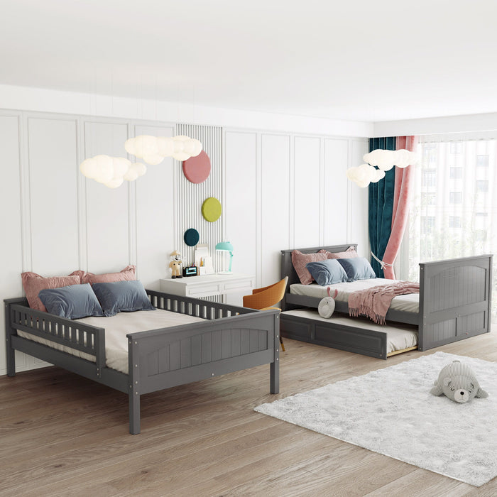 Bunk Bed With Twin Size Trundle, Guardrails