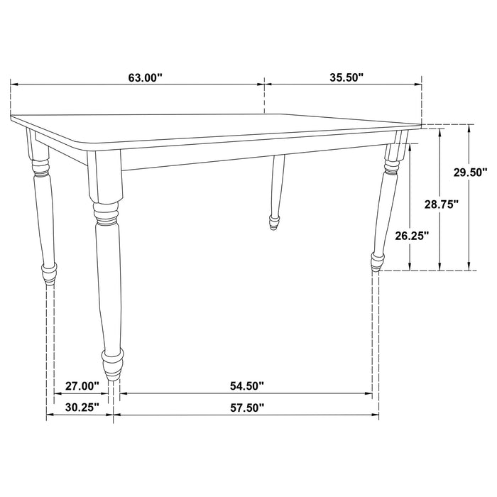 Hayward - Dining Table Rectangular Table With Rounded Edge Top - Walnut