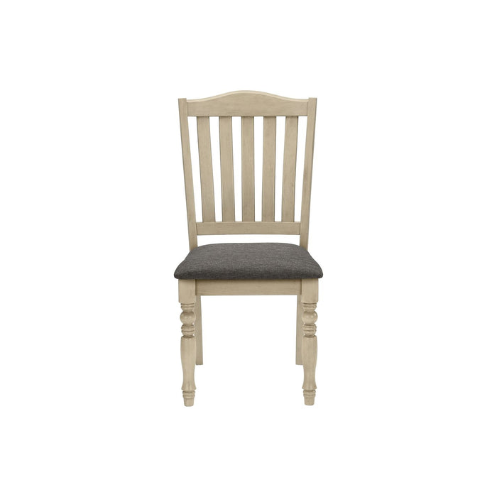 Dining Chair, Upholstered, Side, Transitional (Set of 2) - Gray