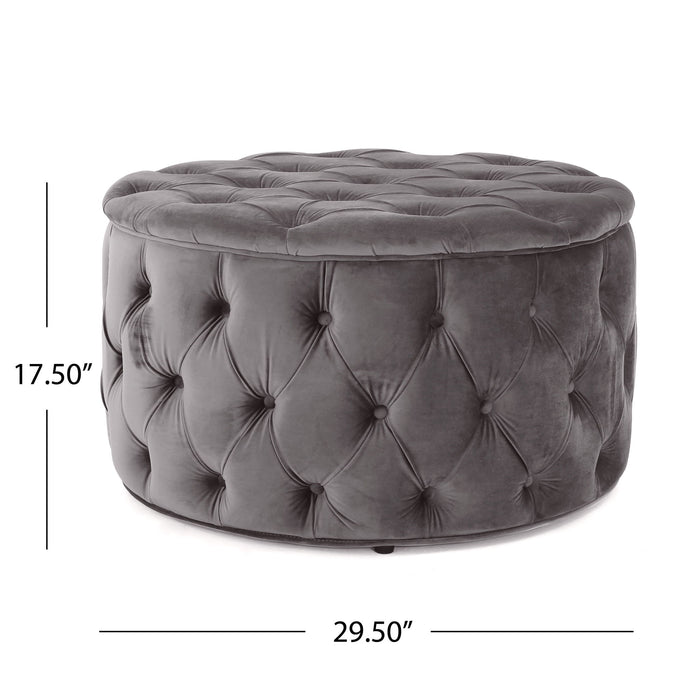 Modern Glam Ottoman Velvet