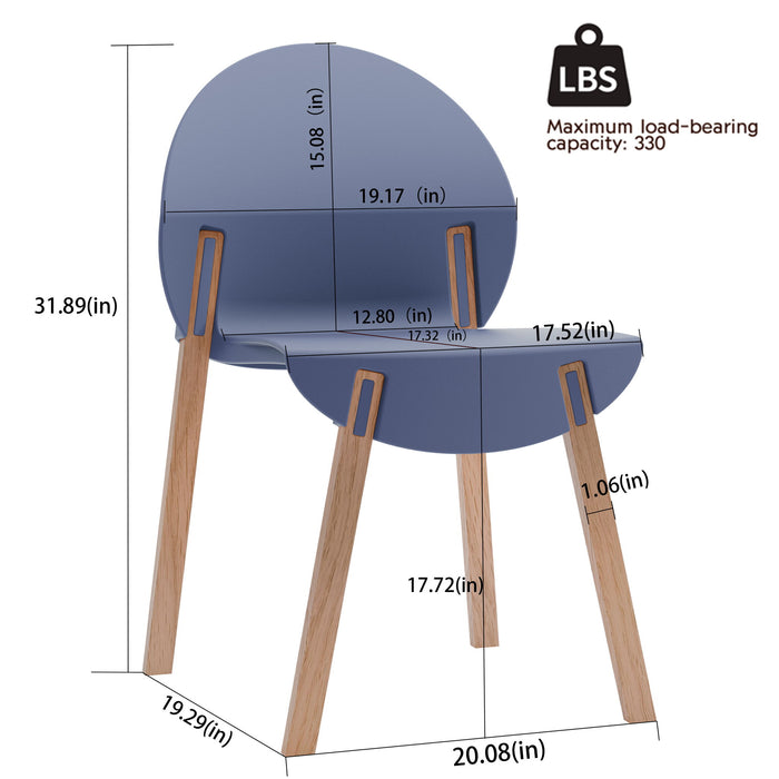 4 Piece Set Of Single Chairs With Long Table
