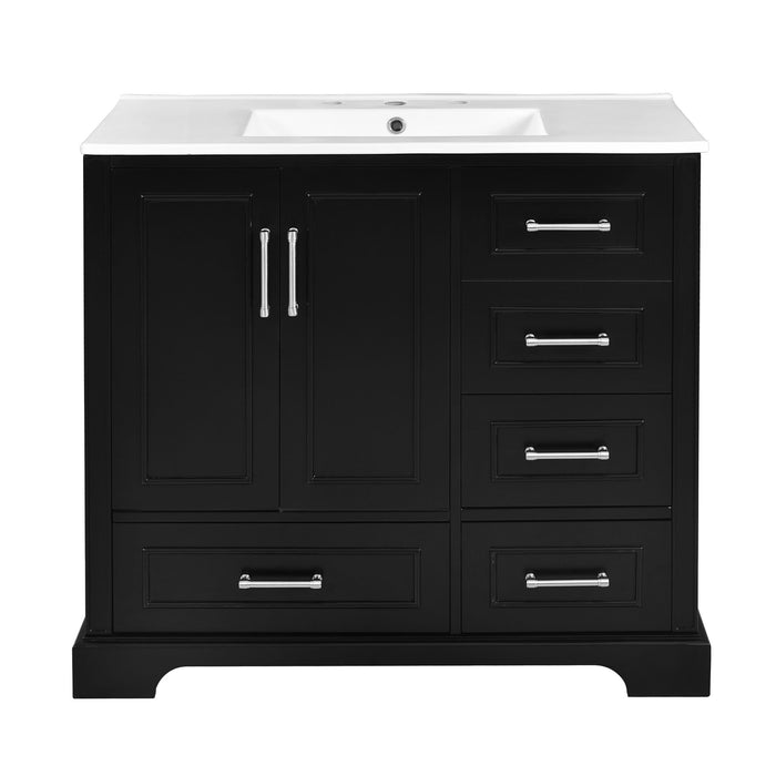 Traditional Bathroom Vanity With Soft Close Doors And Drawers
