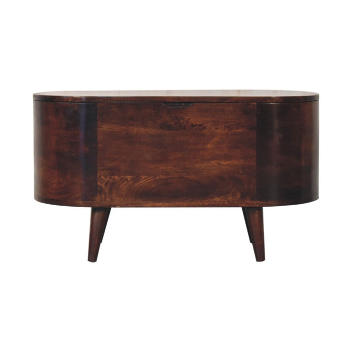 Rounded Lid Up Blanket Box