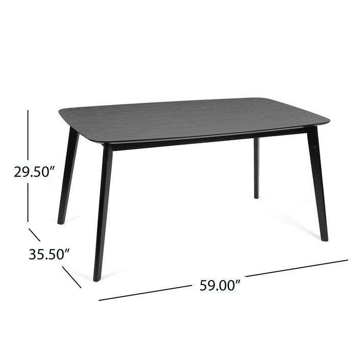 Retro Dining Table With Faux Wood Top