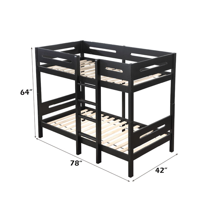 Ekko - Twin Twin Bunk Bed - Black