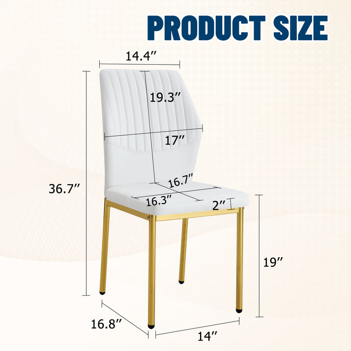 Luxury Simple Chair With Metal Leg