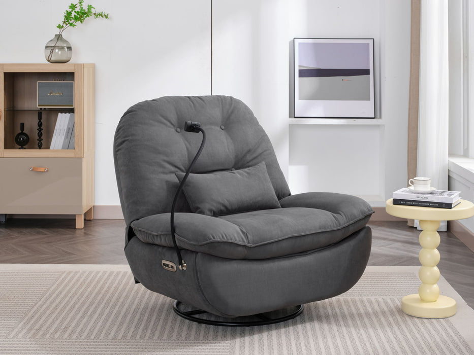 Power Recliner Swivel Glider USB Charger With Bluetooth Music Player, Sleep, Working, Game And Leisure