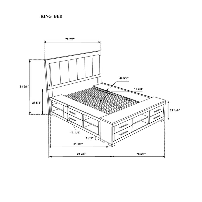 Emilia - Bed With Storage And LED Lighting