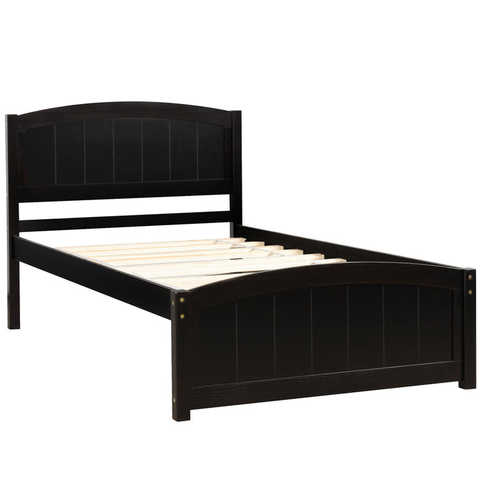 Platform Bed & Headboard, Footboard And Wood Slat Support