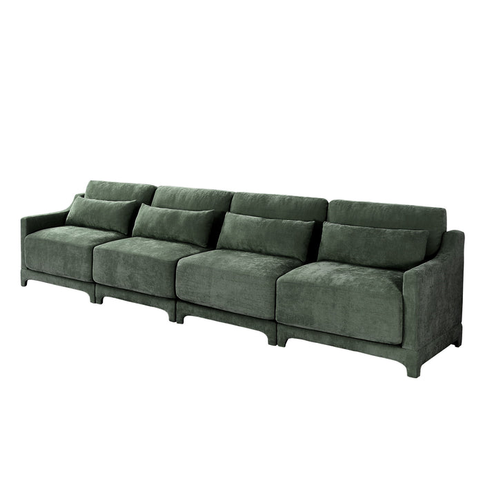 Elegant Sofa With Ergonomic Design And Lumbar Pillows
