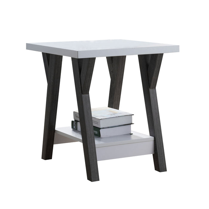 Compact Modern 2 Tier End Table
