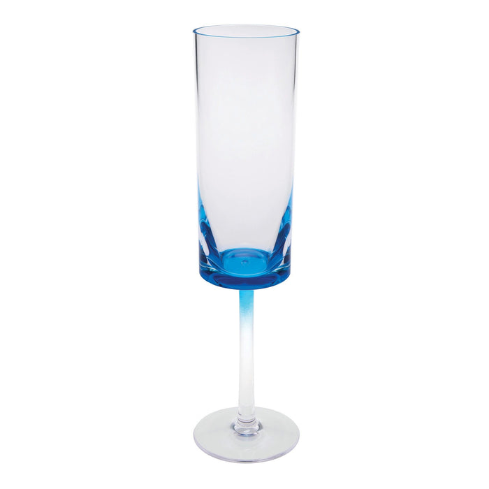 Oval Halo - Acrylic Champagne Flutes (Set of 4)