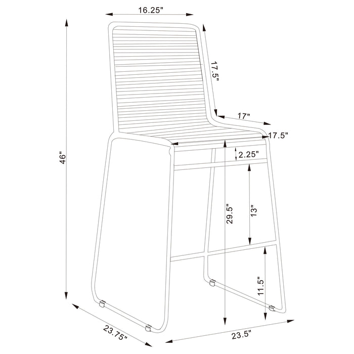 Jerome - Bar Chair (Set of 2) - Charcoal