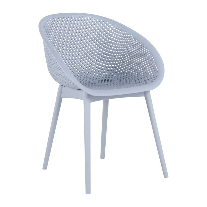2 Piece Durable Single Chair With Mesh Hollow Out Design