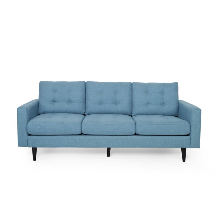 Jenny - Contemporary Tufted Fabric 3 Seater Sofa