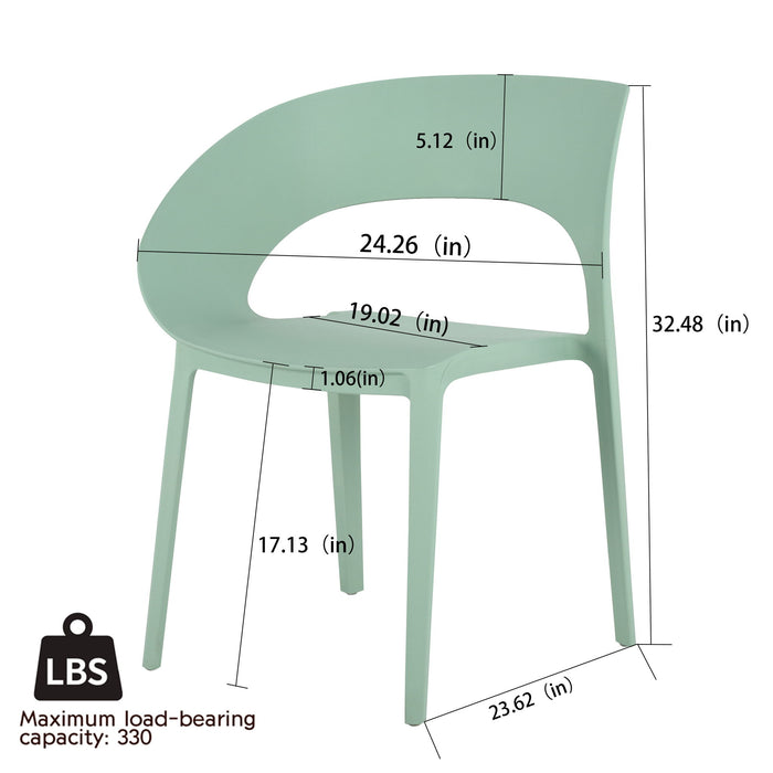 4 Piece Set Of Modern Designed Single Chairs With Round Table