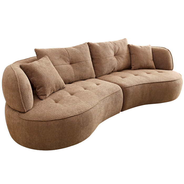Modular Sofa, Durable Fabric, Solid Wood Frame, High Density Sponge Padding, Seating For 4