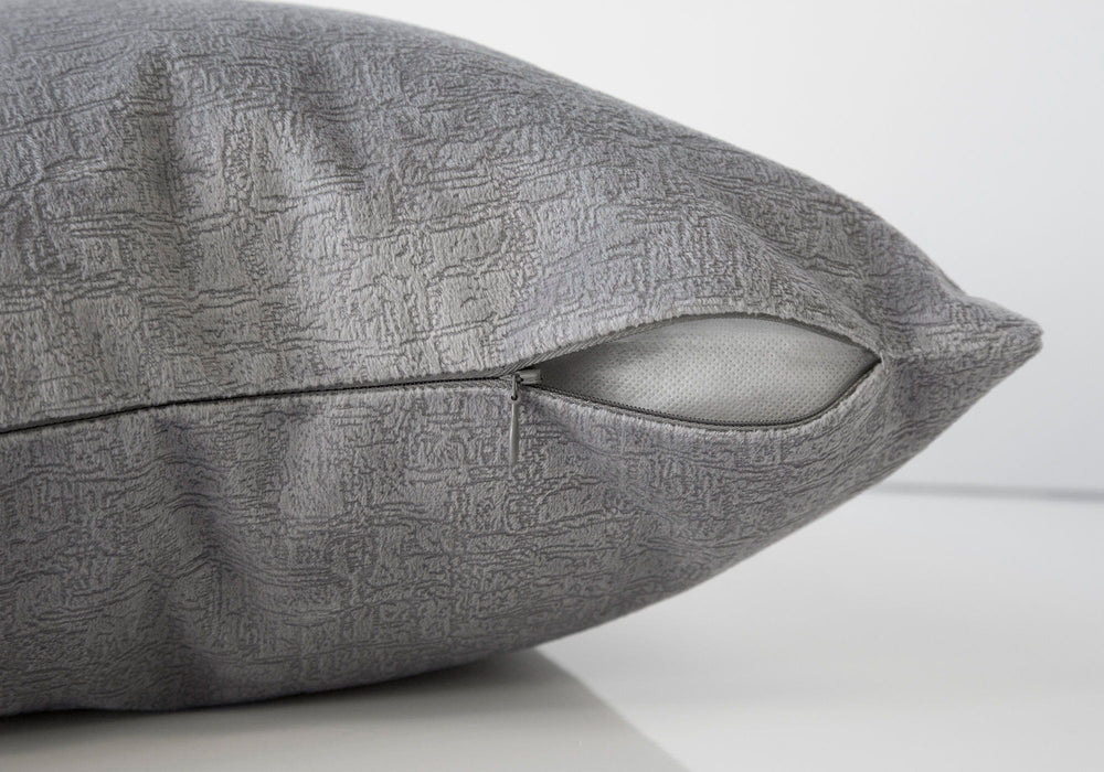 Pillow Square, Insert Included, Decorative Throw, Hypoallergenic - Gray