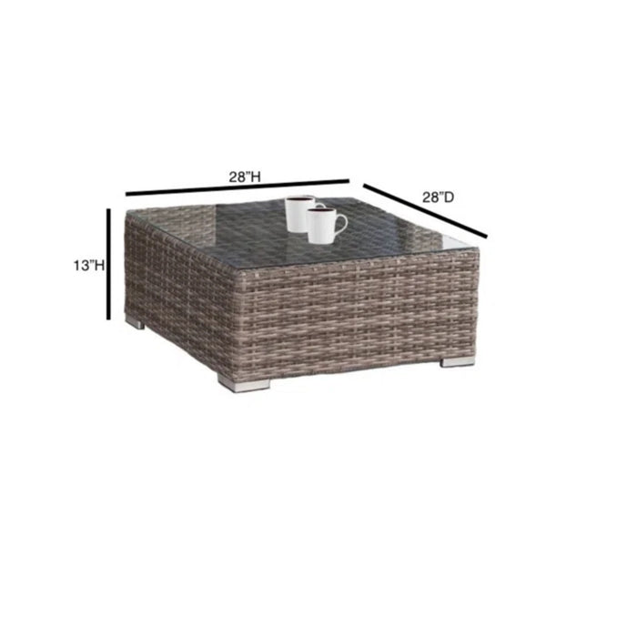 Stylish Rattan Wicker Person Seating Group With Premium Sunbrella Cushions Perfect For Outdoor Entertaining