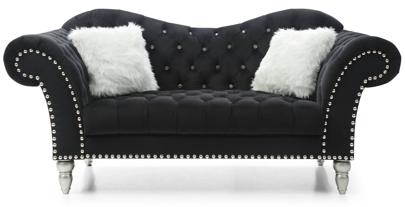 Elegant Round Arm Loveseat