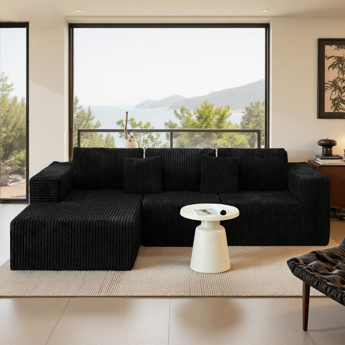 Modern Cloud Sectional Sofa With L-Shape Chaise