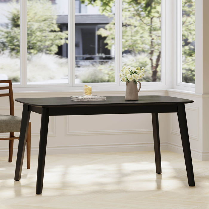 Retro Dining Table With Faux Wood Top