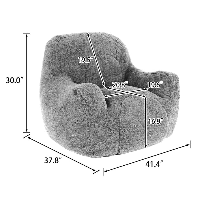 Comfy Bean Bag Chair With Filler, Fluffy And Cozy Seating