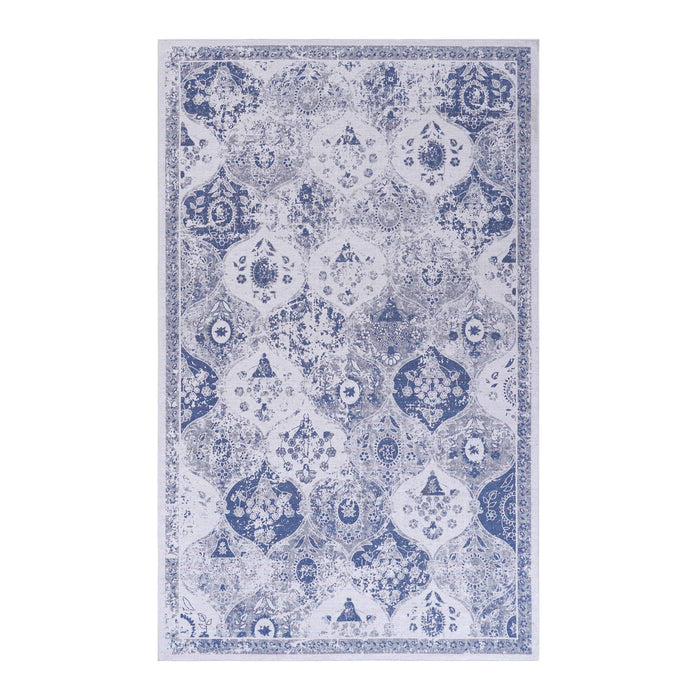 Maval - 8' X 10' Washable Area Rug - Blue