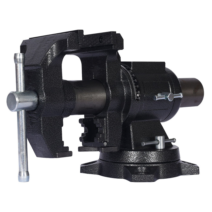 Heavy Duty 5" Multi Jaw Rotating Bench Vise With 360 Degree Swivel Base And Head