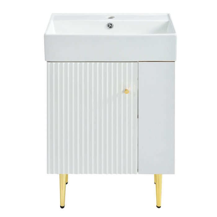 Bathroom Vanity, Combo Cabinet, Bathroom Storage Cabinet, Single Ceramic Sink