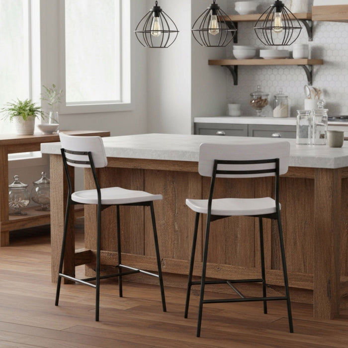 Badin - Counter Stool - White Washed