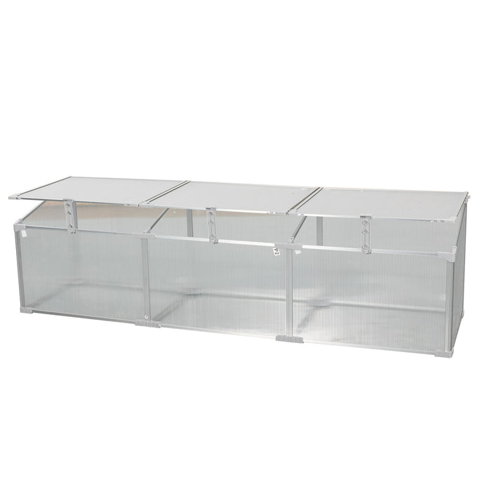 Polycarbonate Greenhouse For Outdoors In Winter - Silver