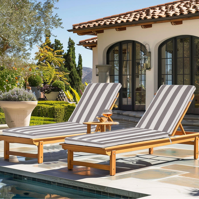 2 Pieces Set Outdoor Lounge Chair Cushion Replacement Patio Furniture Seat