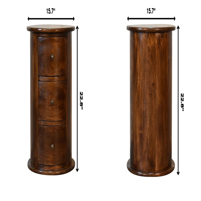 3 Drawer Drum - Chestnut