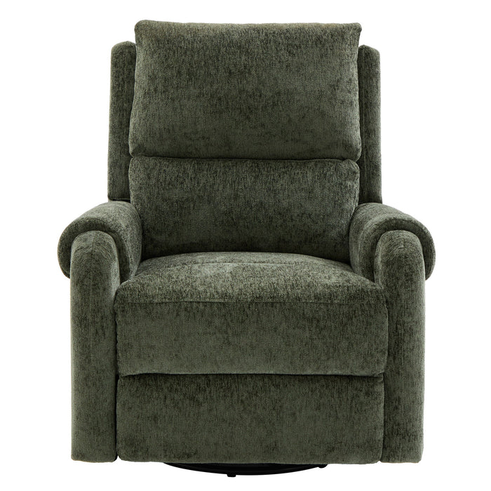 Manual Recliner Massage Chair With Swivel Rocker, 8 Massage Modes, Side Storage Pocket