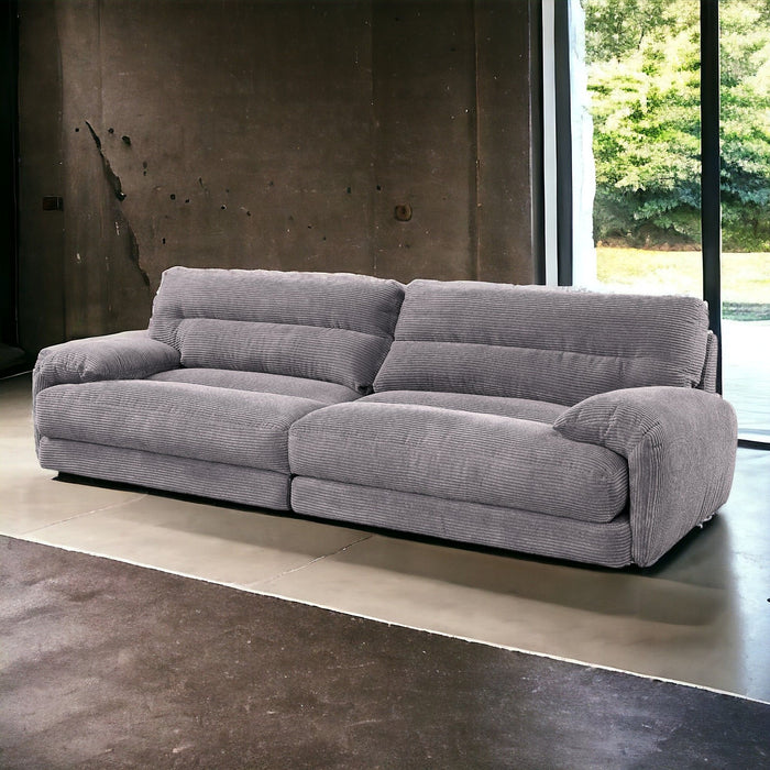 Cadenza - Corduroy Sofa - Gray